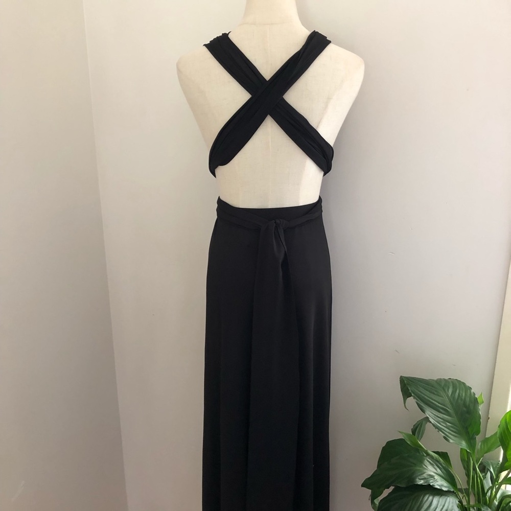 AVA Infinity Dress or Convertible Dress, Black, maxi length, spandex, Size 10 - Picture 9 of 15